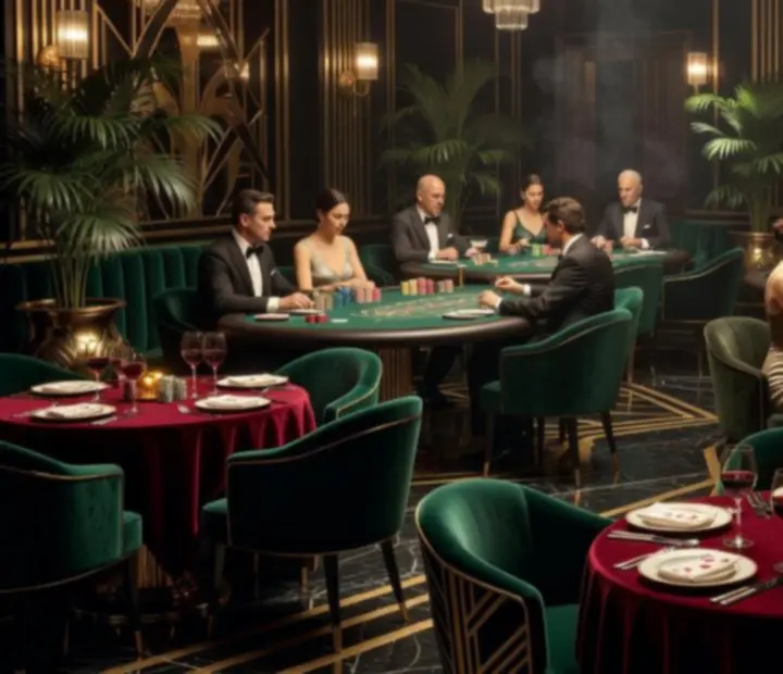 Wieczór tematyczny w restauracji z salonem gier w stylu Art Deco