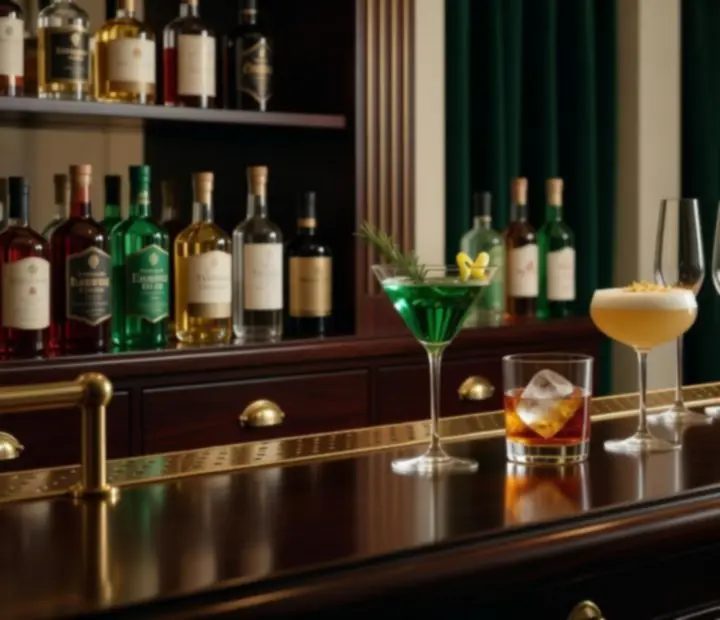 Autorskie koktajle i wina w eleganckim barze restauracji