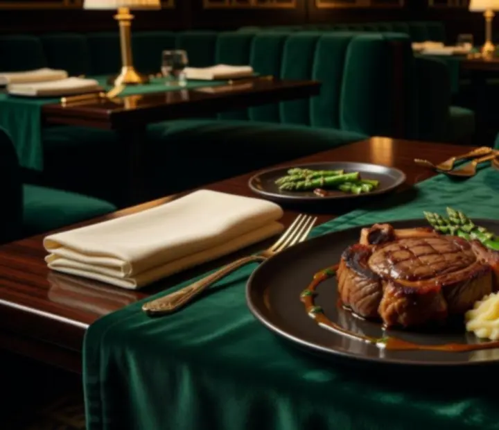 Stek i dania autorskie serwowane podczas pokerowego wieczoru w restauracji