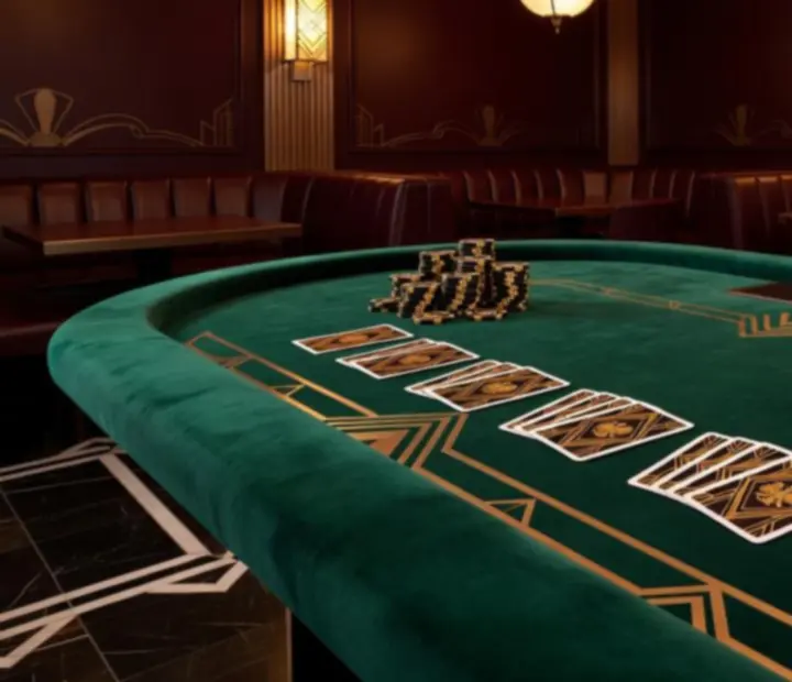Ekskluzywny pokerowy stół w eleganckiej restauracji