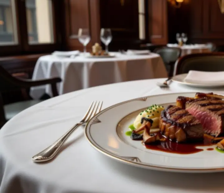 Soczysty stek serwowany w eleganckiej polskiej restauracji fine dining